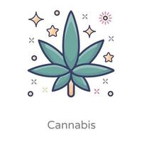 Cannabis Leaf  Hemp vector