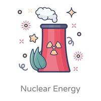 Nuclear Energy plant vector