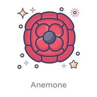 Red Anemone Design vector