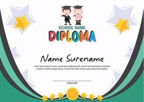 Multipurpose Professional Diploma Muslim Template Design kids colorfull vector