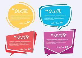 Four colorful text templates with balloon vector