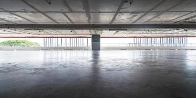 Empty parking lot background photo