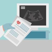 gynecology consultation monitoring vector