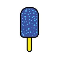 ice cream in stick pop art style icon vector