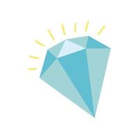 diamond stone hand draw style icon vector