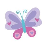 beautiful butterfly hand draw style icon vector