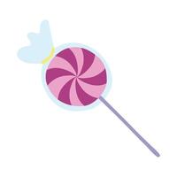 sweet lollipop hand draw style icon vector