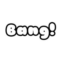 bang word icono de estilo de línea de arte pop vector