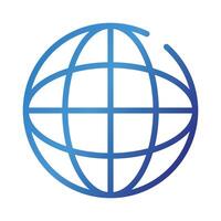 sphere browser gradient style icon vector