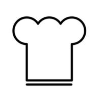 icono de estilo plano de gorro de chef vector