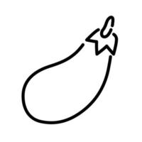 eggplant vegetable line style icon vector
