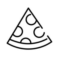 delicious italian pizza fast food line style icon vector
