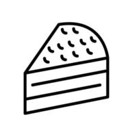 sweet cake birthday line style icon vector