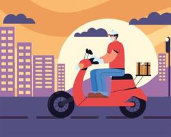 delivery man working vector