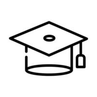 graduation hat line style icon vector