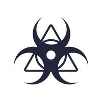 biohazard caution signal isolated icon vector