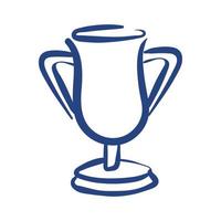 trophy cup award free form style icon vector