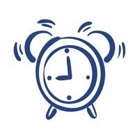 alarm clock free form style icon vector