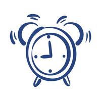 icono de estilo de forma libre de reloj despertador vector