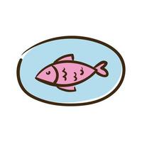 dish sea food flat style icon vector