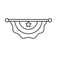 emblema de elección de Estados Unidos con icono de estilo de línea colgante vector