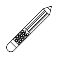 Bandera de elecciones de Estados Unidos en icono de estilo de línea de lápiz vector