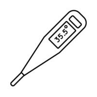 thermometer temperature measure line style vector
