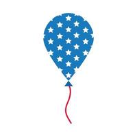 balloon helium with stars usa election flat style icon vector