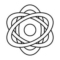 atom molecule line style icon vector