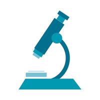 microscope laboratory flat style icon vector
