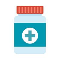 bottle of medicine drugs flat style icon vector