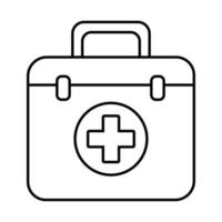 medicine drug kit line style icon vector