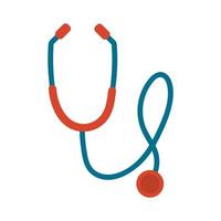 medical stethoscope tool flat style vector