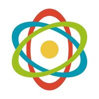 atom molecule flat style icon vector