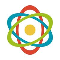 atom molecule flat style icon vector