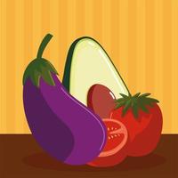 vegetables fresh diet vector