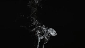 rök på svart bakgrund i slow motion skott på fantom flex 4k vid 1000 fps