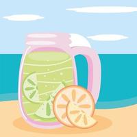 summer lemonade lemon vector