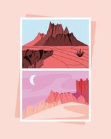 landscapes of desert vector