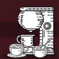 coffee makers cups vector