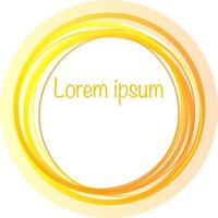 Circle yellow gradient abstract banner template vector