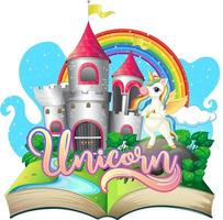 3D pop up book with fairy tale theme vector