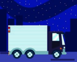 city transport truck vector