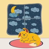 dog room night vector