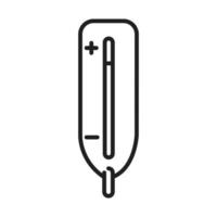 thermometer temperature checking equipment linear icon style vector