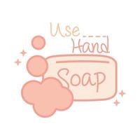 new normal use hand soap measure prevention after coronavirus hand made style flat vector