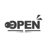 Tecla en letras abiertas icono de silueta de diseño aislado vector
