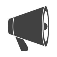 megaphone message noise announce silhouette icon vector
