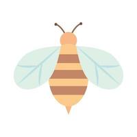 bee insect animal nature cartoon flat icon style vector