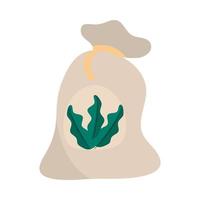 gardening fertilizer sack organic flat icon style vector